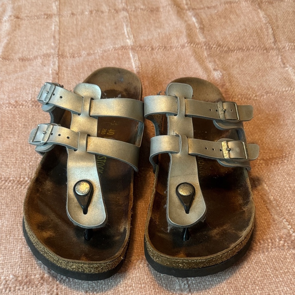 Birkenstock Gray Sandals with Buckle